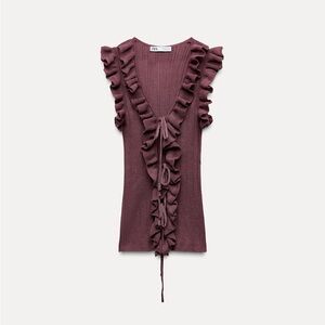 Zara Ruffle Knit Top